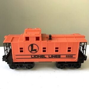 Lionel Lines Caboose 6508 Orange Train Car O Gauge Model Railroad Excellent
